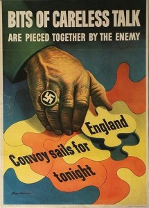 Bits of careless talk WWII propaganda poster