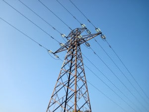 an image of a metal tower of Power Lines