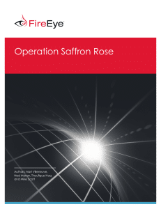FireEye Operation Saffron Rose Cover
