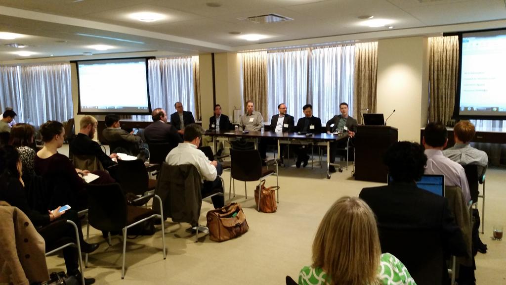 Experts gathered in downtown Boston to talk about smart cities, including challenges related to security and privacy. (Photo courtesy of Chris Rezendes.)