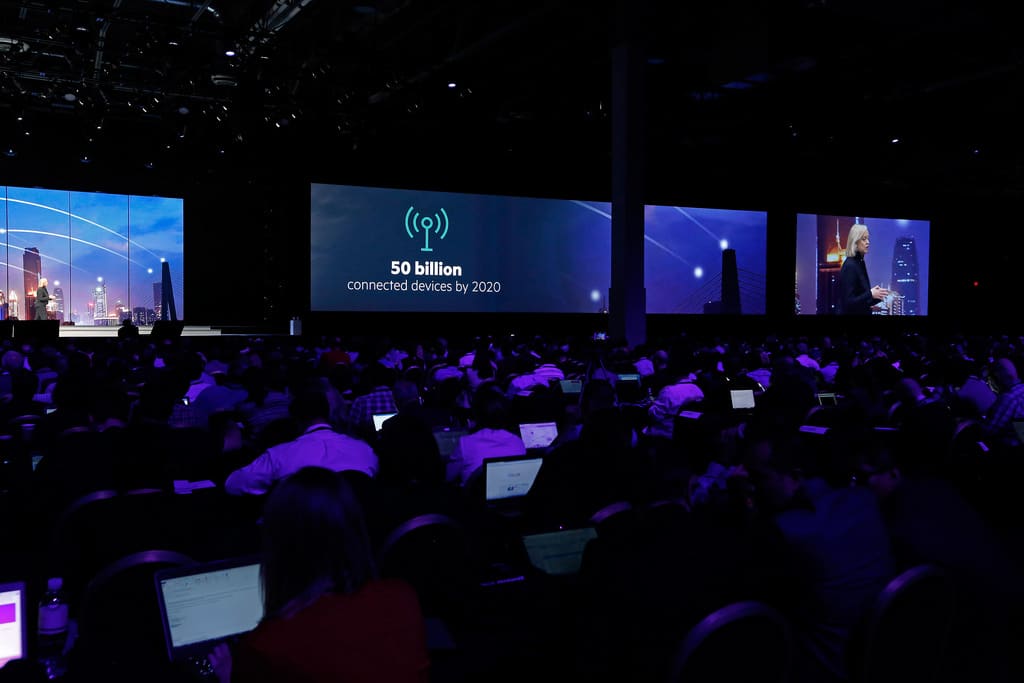 An image from HPE Discover. The company used the event to make a play for IoT platform business. (Image courtesy of HPE.)