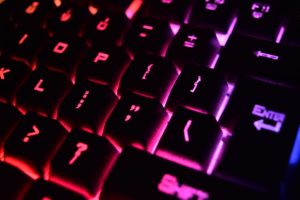 Blurred Keyboard Red