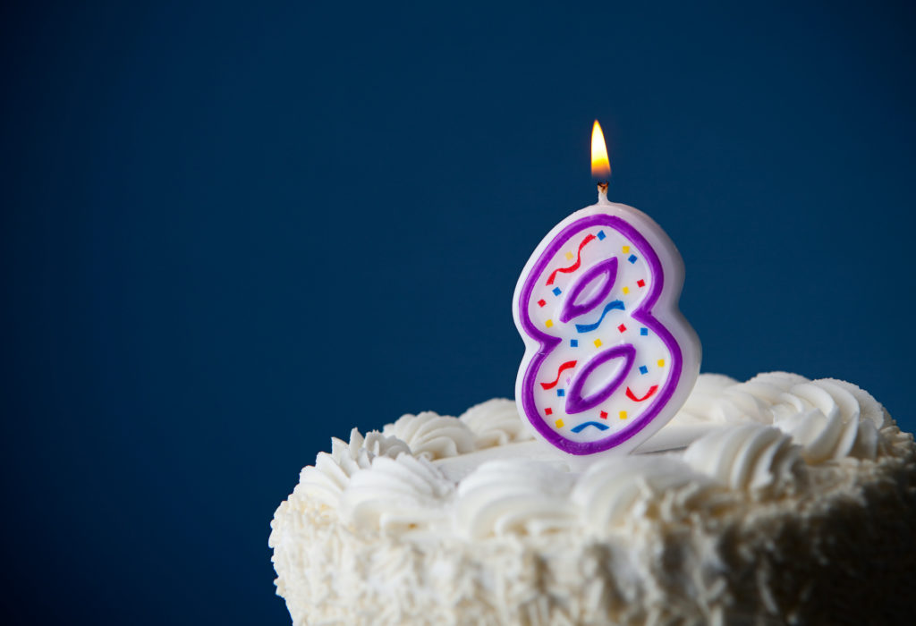 8th Birthday Cupcake