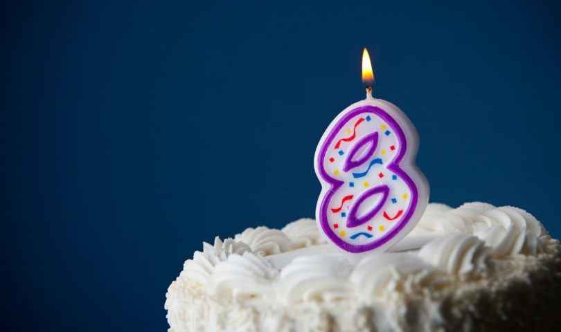 8th Birthday Cupcake