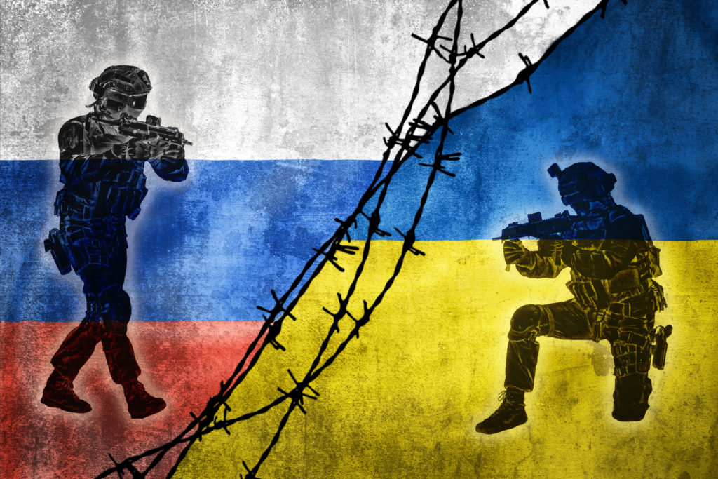 Russia vs Ukraine Concept