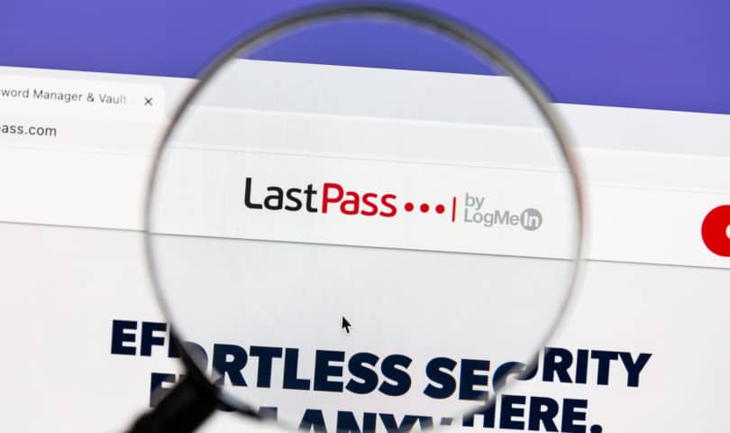 LastPass Logo Under Magnifying Glass